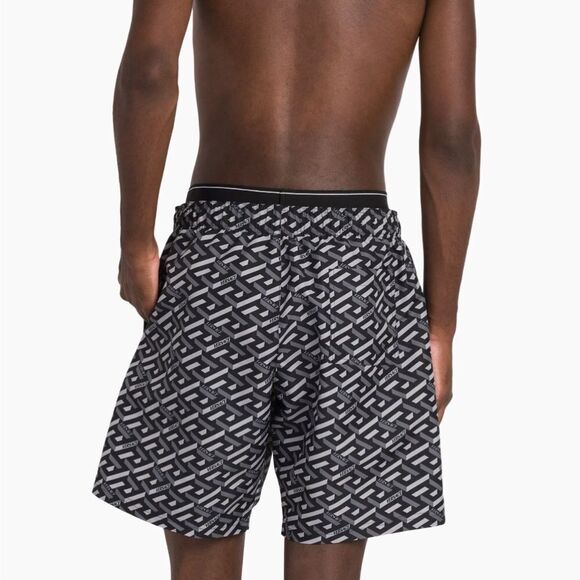 Versace  Logo Print Drawstring Swim Trunks size 4/ Large - Picture 3 of 15